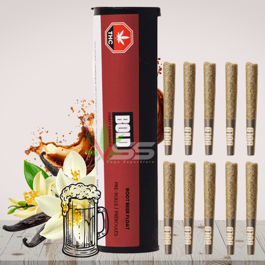 BOLD Growth - Root Beer Float Indica CRAFT Pre-rolls 10x0.5g Morden Vape SuperStore and Cannabis Manitoba Canada