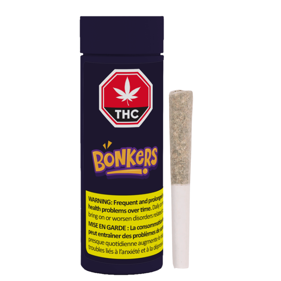 Bonkers Indica Pre-rolls - 14x0.5g 14x0.5g Morden Vape SuperStore and Cannabis Manitoba Canada