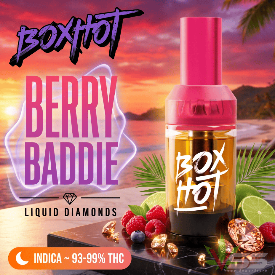 BOXHOT Berry Baddie Liquid Diamond Indica 510 Cartridge - 1g Morden Vape SuperStore and Cannabis Manitoba Canada