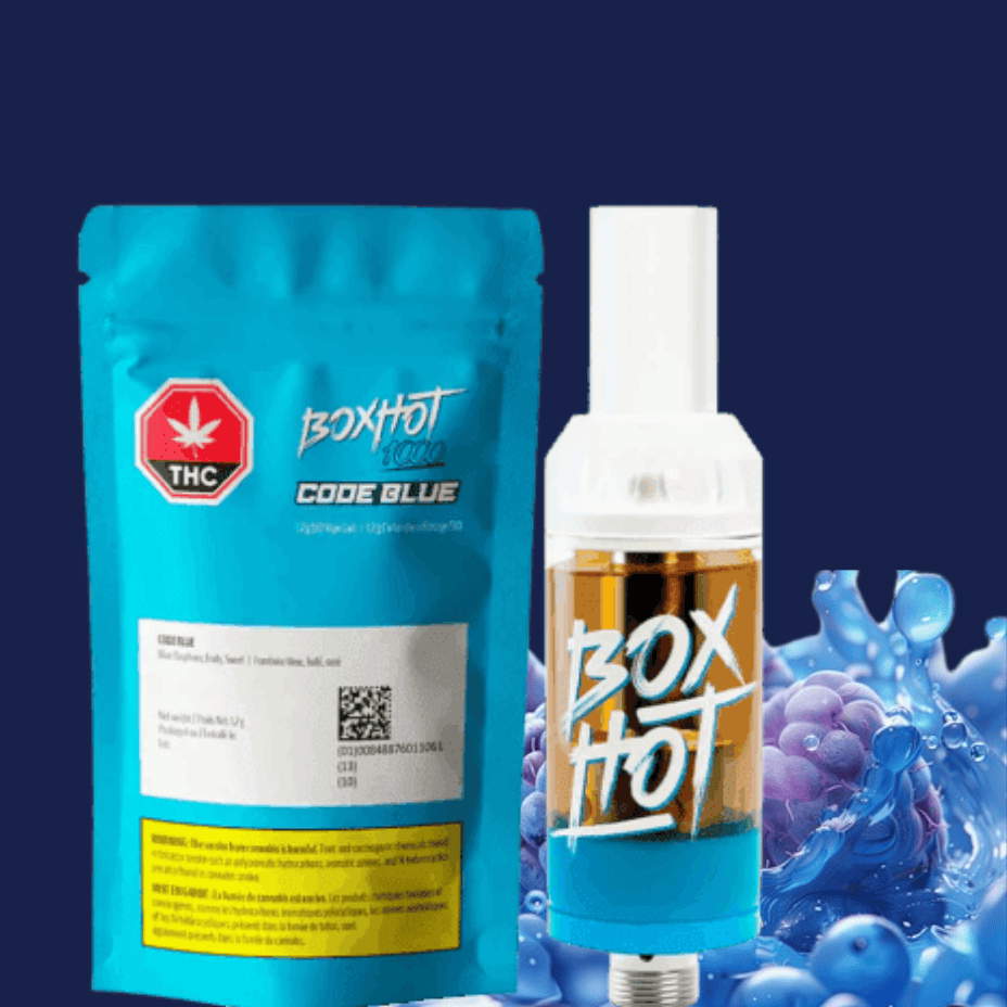 Boxhot Retro Code Blue Hybrid Cartridge-1.2g Morden Vape SuperStore and Cannabis Manitoba Canada