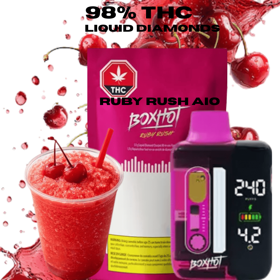 Boxhot Ruby Rush Liquid Diamond Disposable Vape-1g Morden Vape SuperStore and Cannabis Manitoba Canada