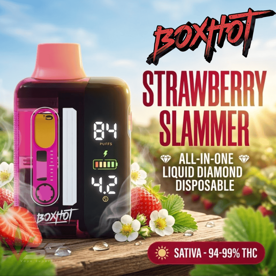 BOXHOT Strawberry Slammer Liquid Diamond Sativa AIO - 1g Morden Vape SuperStore and Cannabis Manitoba Canada