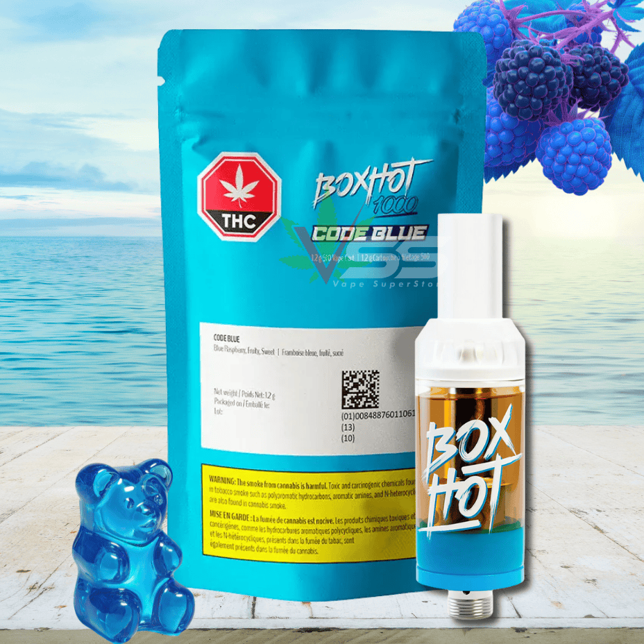 Boxhot1000 - Code Blue 510 Vape Cartridge - 1.2g Morden Vape SuperStore and Cannabis Manitoba Canada