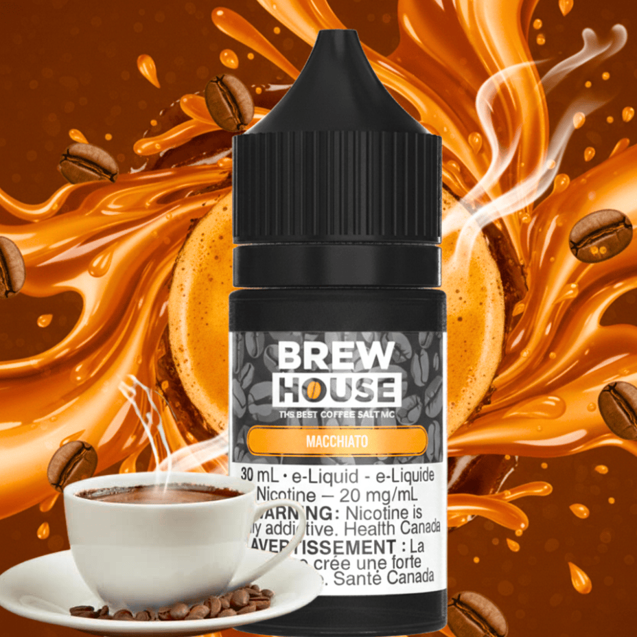 Brew House E-Liquid Macchiato Salt-30ml 30ml / 10mg Morden Vape SuperStore and Cannabis Manitoba Canada