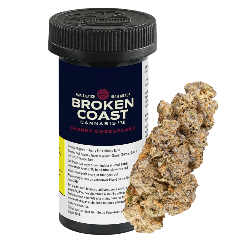 Broken Coast Cherry Cheesecake Indica Flower - 14g 14g Morden Vape SuperStore and Cannabis Manitoba Canada