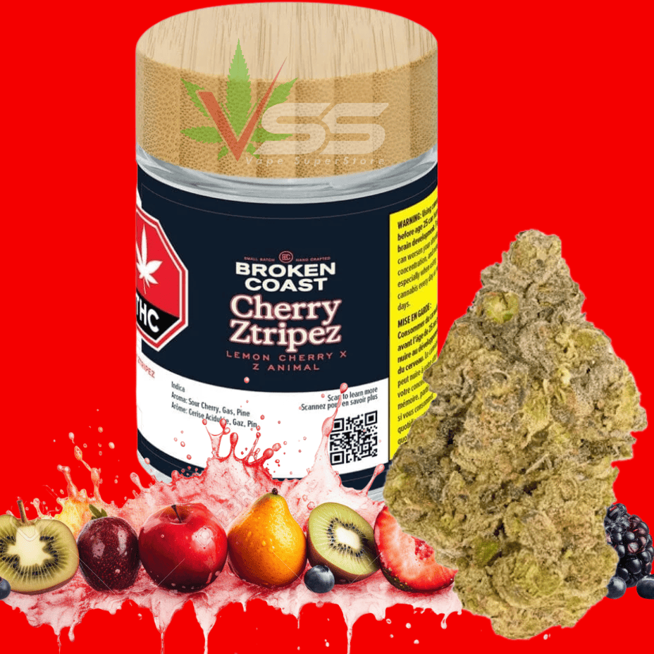 Broken Coast Cherry Ztripex Craft Indica Flower-7g Morden Vape SuperStore and Cannabis Manitoba Canada