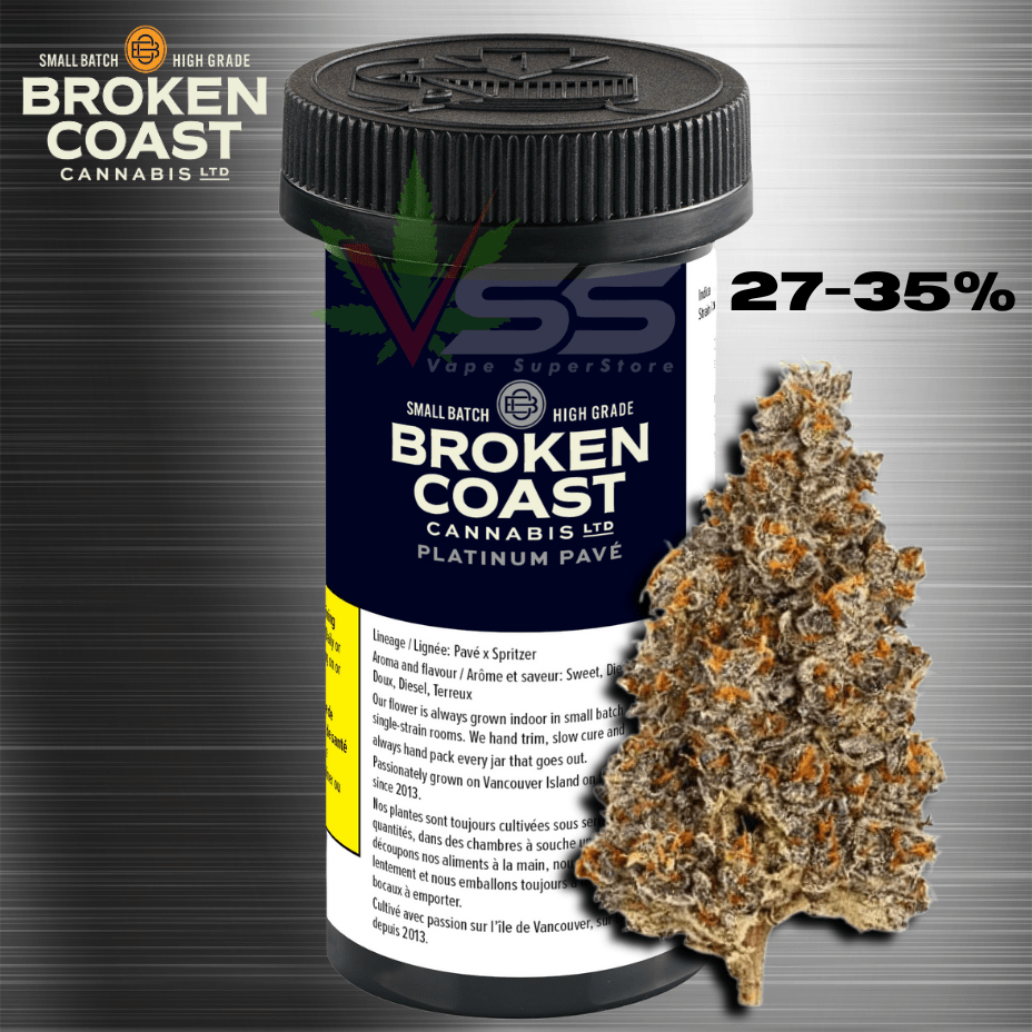 Broken Coast Platinum Pave Indica Flower - 7g Morden Vape SuperStore and Cannabis Manitoba Canada