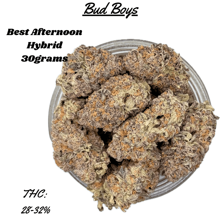 Bud Boys Best Afternoon Hybrid Flower - 30g 30g Morden Vape SuperStore and Cannabis Manitoba Canada