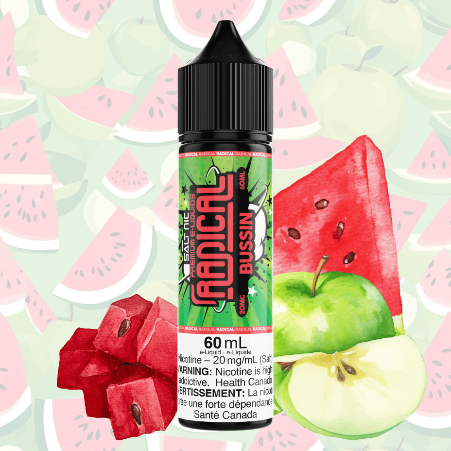 Bussin Salt Nic by Radical E-liquid 60ml / 20mg Morden Vape SuperStore and Cannabis Manitoba Canada