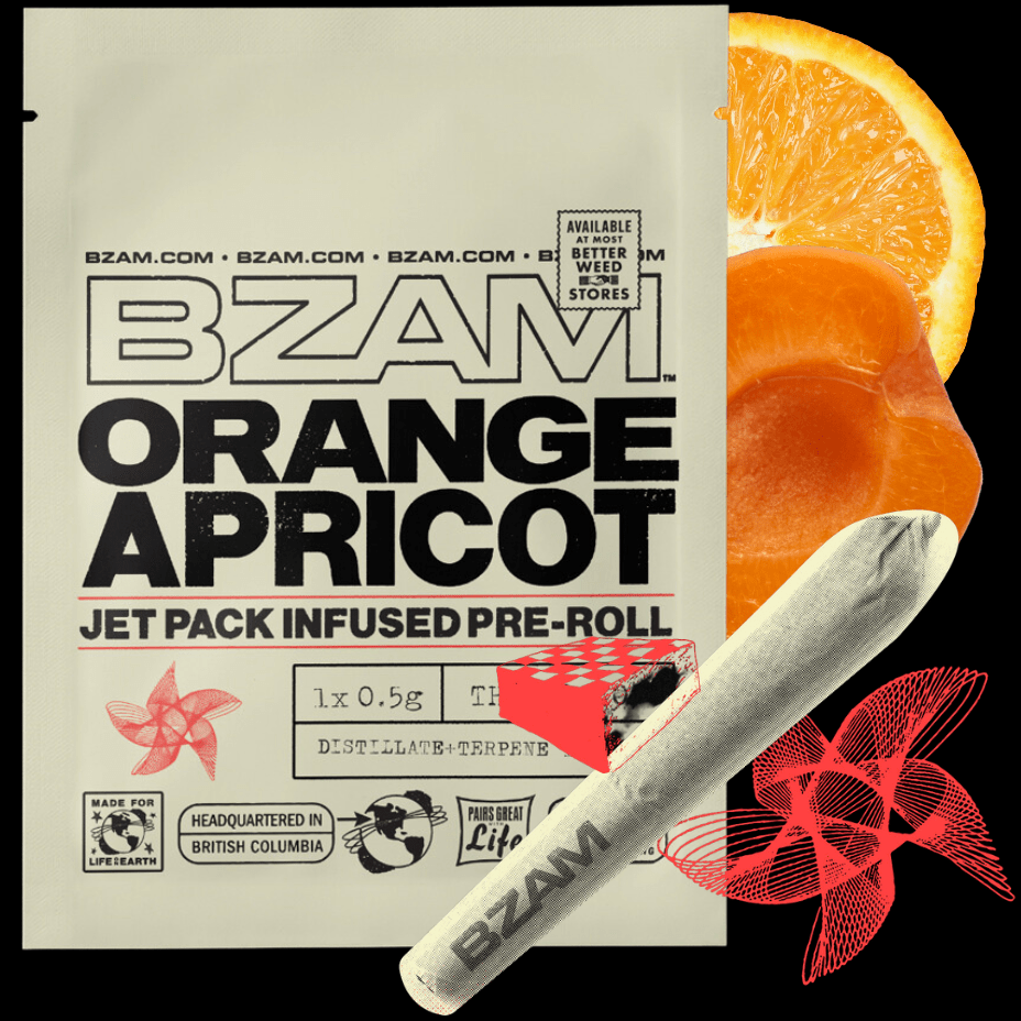 Bzam orange apricot jet pack pre rolls 