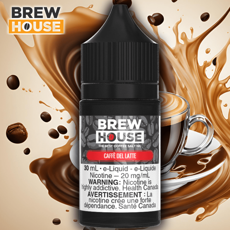 Caffe Del Latte Salt by Brew House E-Liquid Morden Vape SuperStore and Cannabis Manitoba Canada