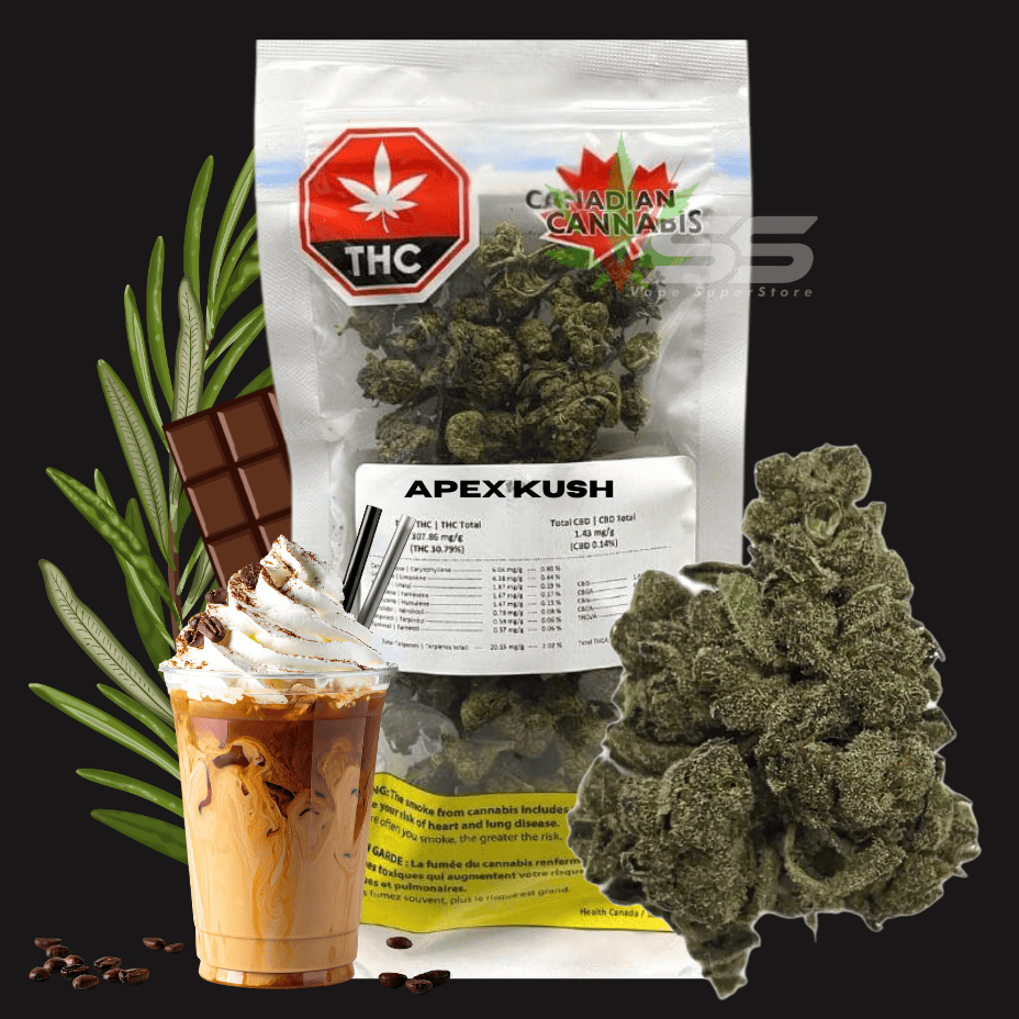 Canadian Cannabis Apex Kush Indica Flower - 28g Morden Vape SuperStore and Cannabis Manitoba Canada