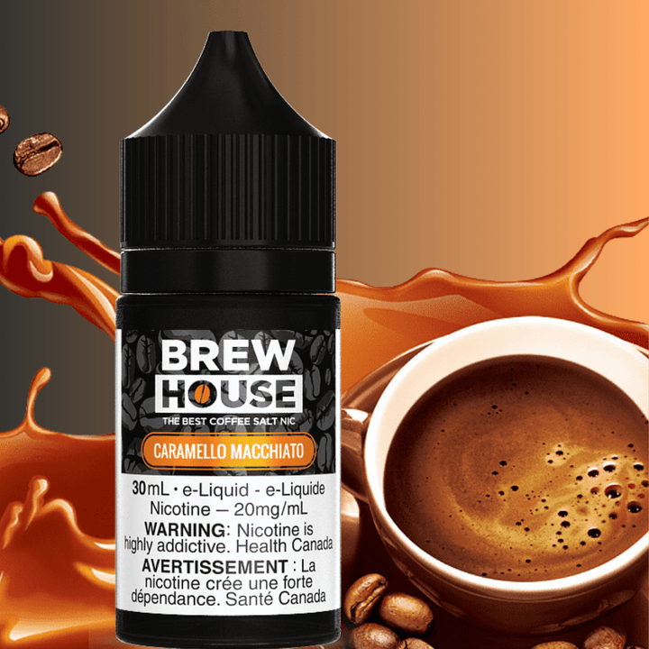 Caramello Macchiato Salt by Brew House E-Liquid Morden Vape SuperStore and Cannabis Manitoba Canada