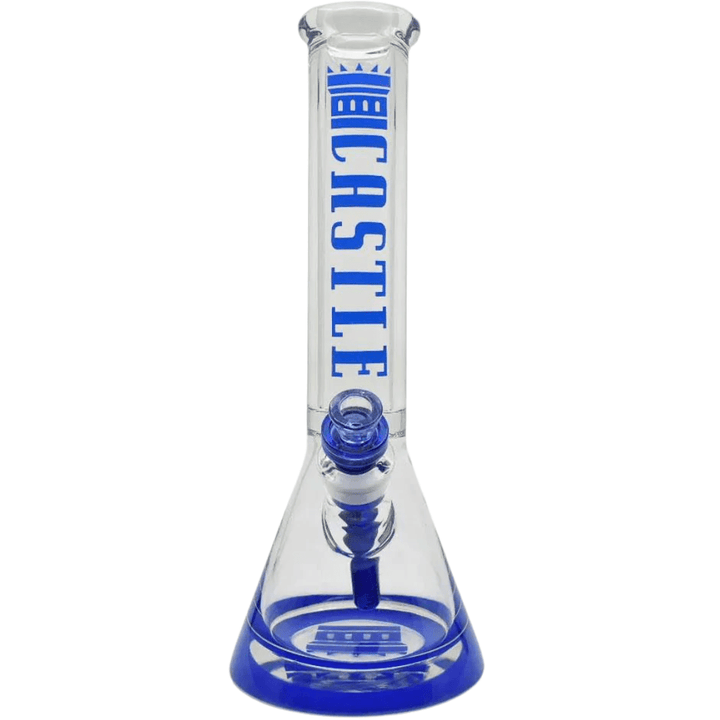 Castle 9mm Color Logo Beaker-14" Morden Vape SuperStore and Cannabis Manitoba Canada