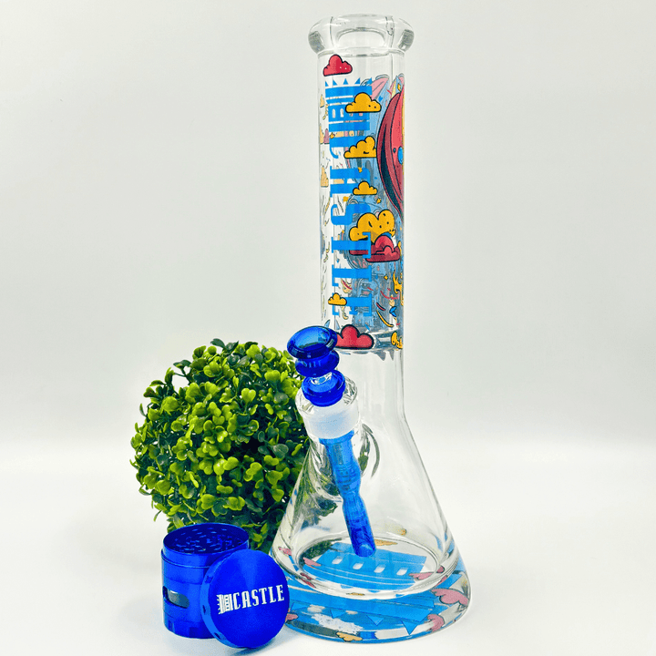 Castle Glassworks 15mm Robot Beaker 14" 14 in / 15mm Base/ 9mm Tube Morden Vape SuperStore and Cannabis Manitoba Canada