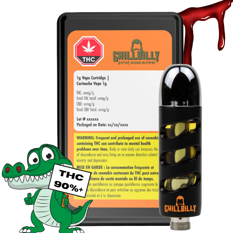 ChillBilly Maxed Out Gator Blood Diamonds Cartridge - 1g Morden Vape SuperStore and Cannabis Manitoba Canada