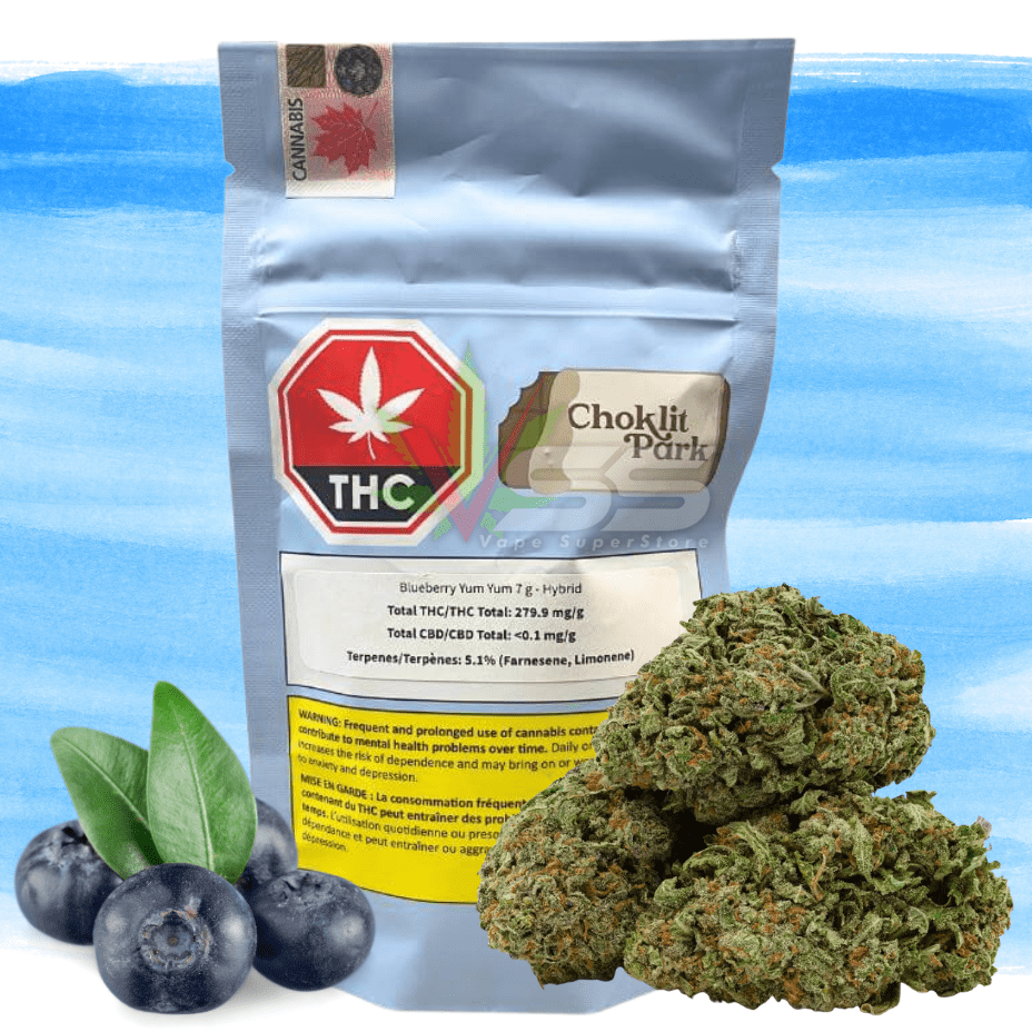 Choklit Park Blueberry Yum Yum Flower - 7g Morden Vape SuperStore and Cannabis Manitoba Canada