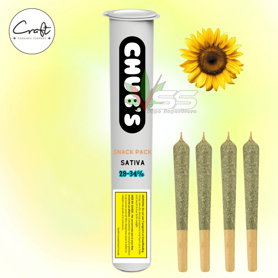 CHUB'S Snack Pack Sativa Pre-rolls - 4x0.5g Morden Vape SuperStore and Cannabis Manitoba Canada