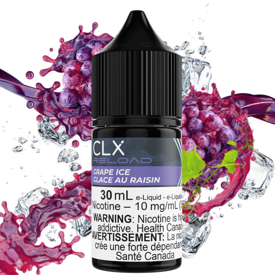 CLX Reload Salt Nic E-Liquid 30mL / 10mg Grape Ice Salt by CLX Reload E-Liquid-Morden Vape SuperStore & Cannabis MB, Canada