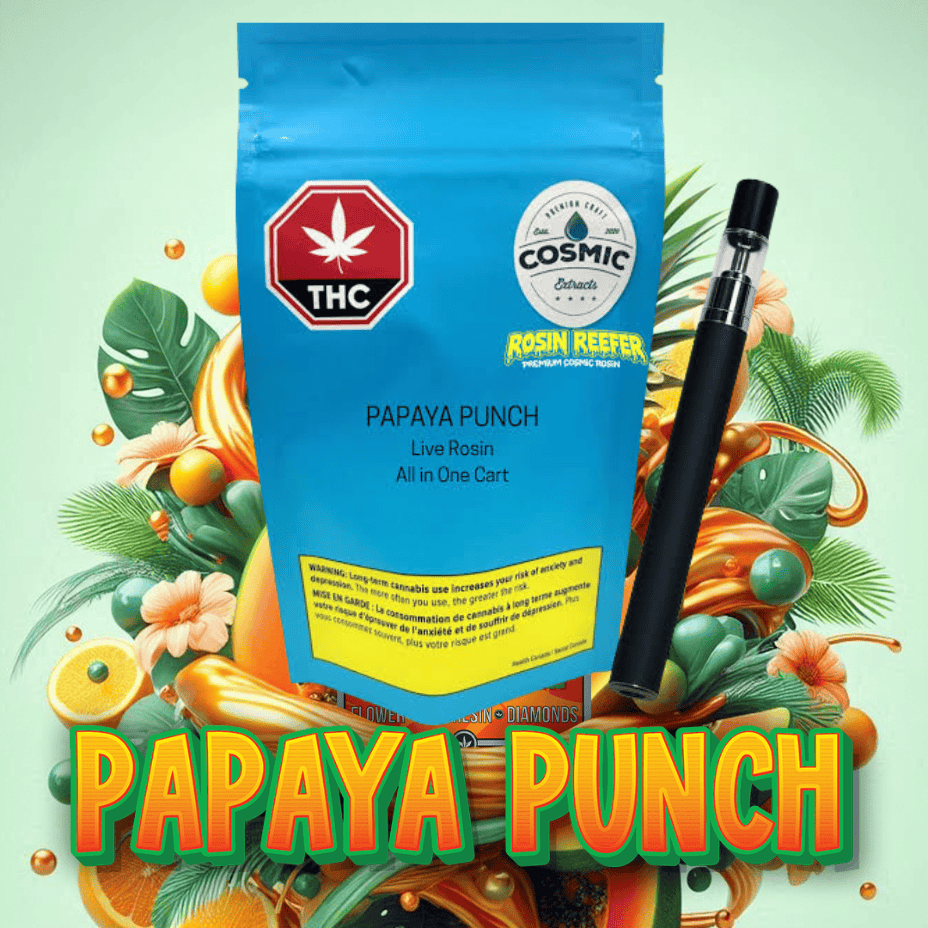 Cosmic Papaya Punch Live Rosin Disposable-1g Morden Vape SuperStore and Cannabis Manitoba Canada