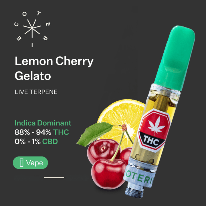 Coterie Lemon Cherry Gelato Live Terpene Vape Cartridge - 1g 1g Morden Vape SuperStore and Cannabis Manitoba Canada