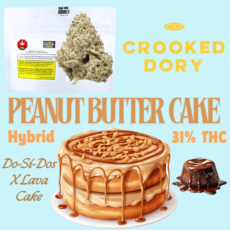 Crooked Dory Indica Flower 28g Crooked Dory Peanut Butter Cake Hybrid Flower-28g - Morden Vape SuperStore &  Cannabis