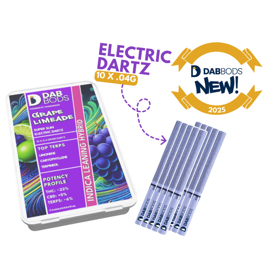 Dab Bods Grape Limeade Super Slim Electric Dartz Morden Vape SuperStore and Cannabis Manitoba Canada