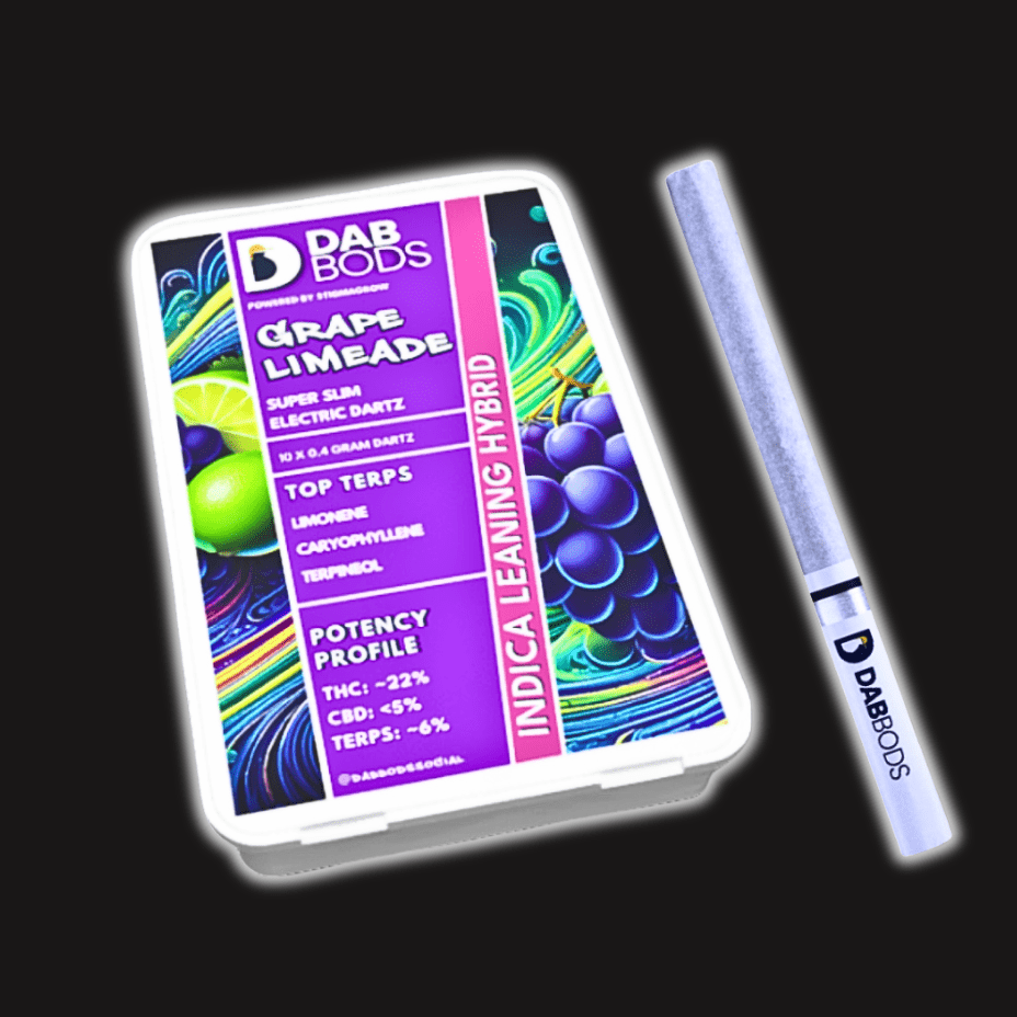 Dab Bods Grape Limeade Super Slim Electric Dartz Morden Vape SuperStore and Cannabis Manitoba Canada