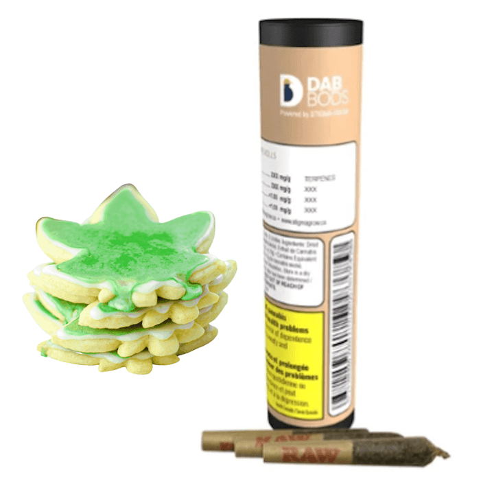 Dab Bods Pre-Rolls 3x0.5g Dab Bods Sugar Cookies Resin Infused Pre-Rolls-3x0.5g-Morden Cannabis 