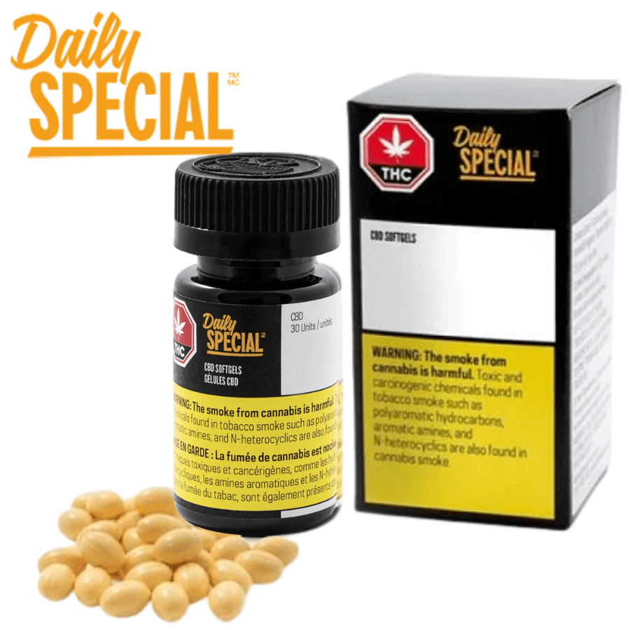 Daily Special Soft Gels 30 Capsules/Pack Daily Special CBD Softgels-30 Capsules-Morden Vape & Cannabis MB, Canada