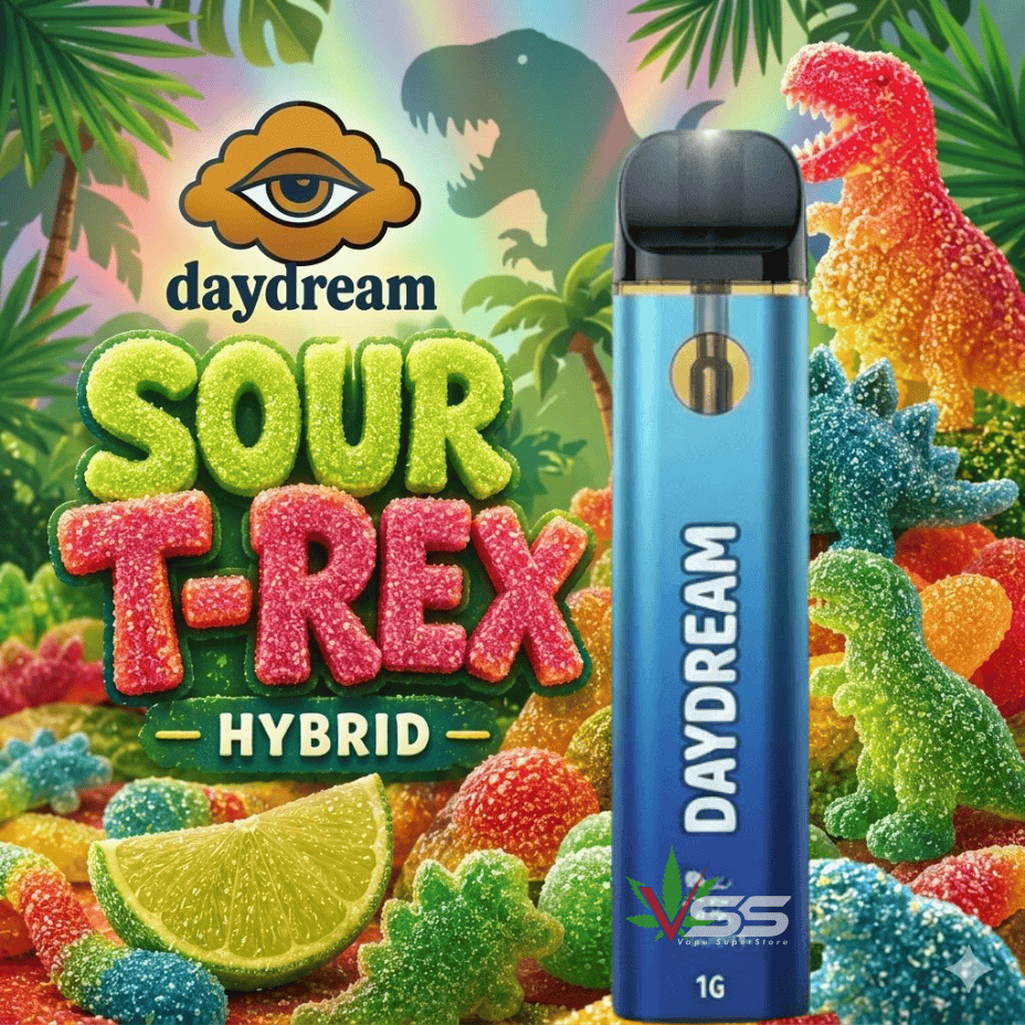 Daydream Sour T-Rex Hybrid AIO Disposable Vape - 1g Morden Vape SuperStore and Cannabis Manitoba Canada