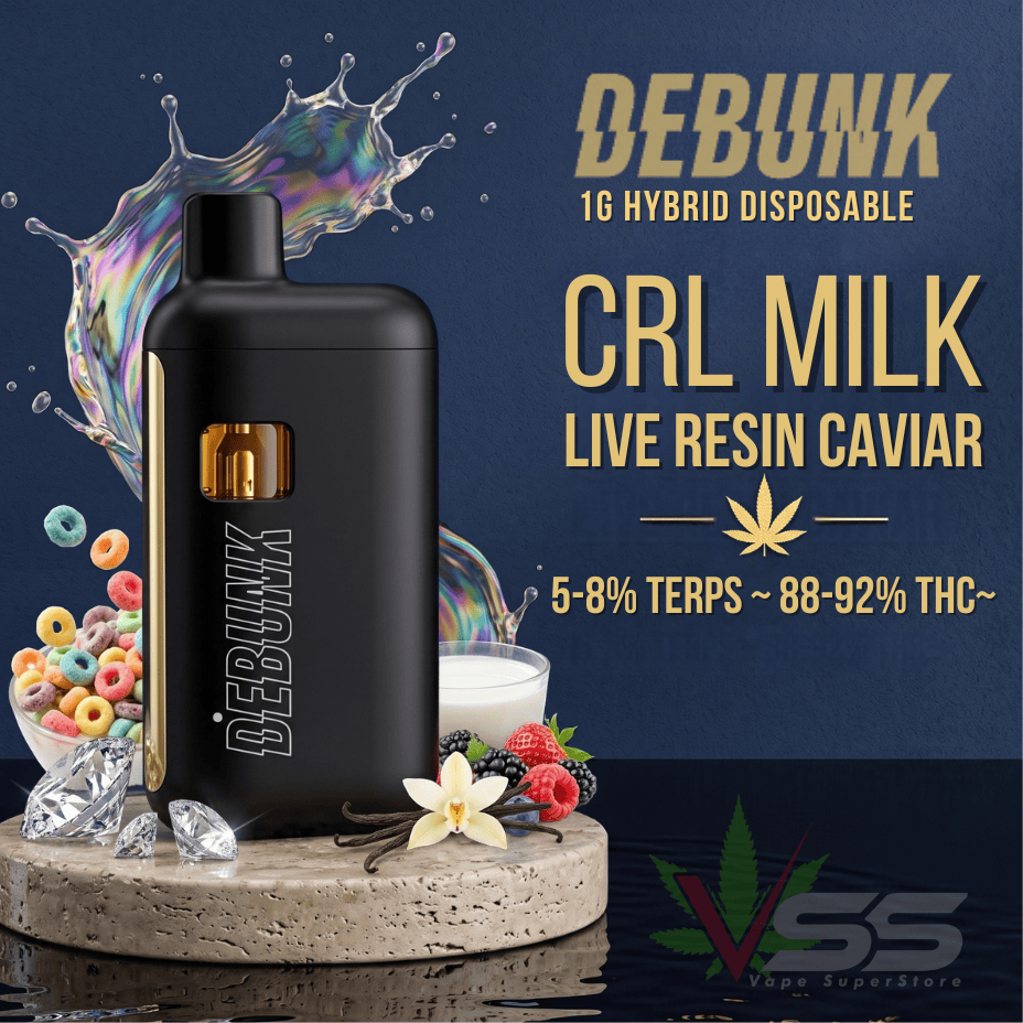 Debunk CRL MLK Live Resin Caviar Hybrid AIO Disposable Vape - 1g Morden Vape SuperStore and Cannabis Manitoba Canada