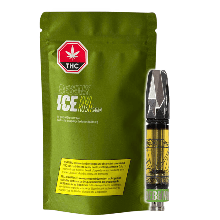 Debunk Ice Kiwi Kush Liquid Diamond Cartridge-1g 1g Morden Vape SuperStore and Cannabis Manitoba Canada