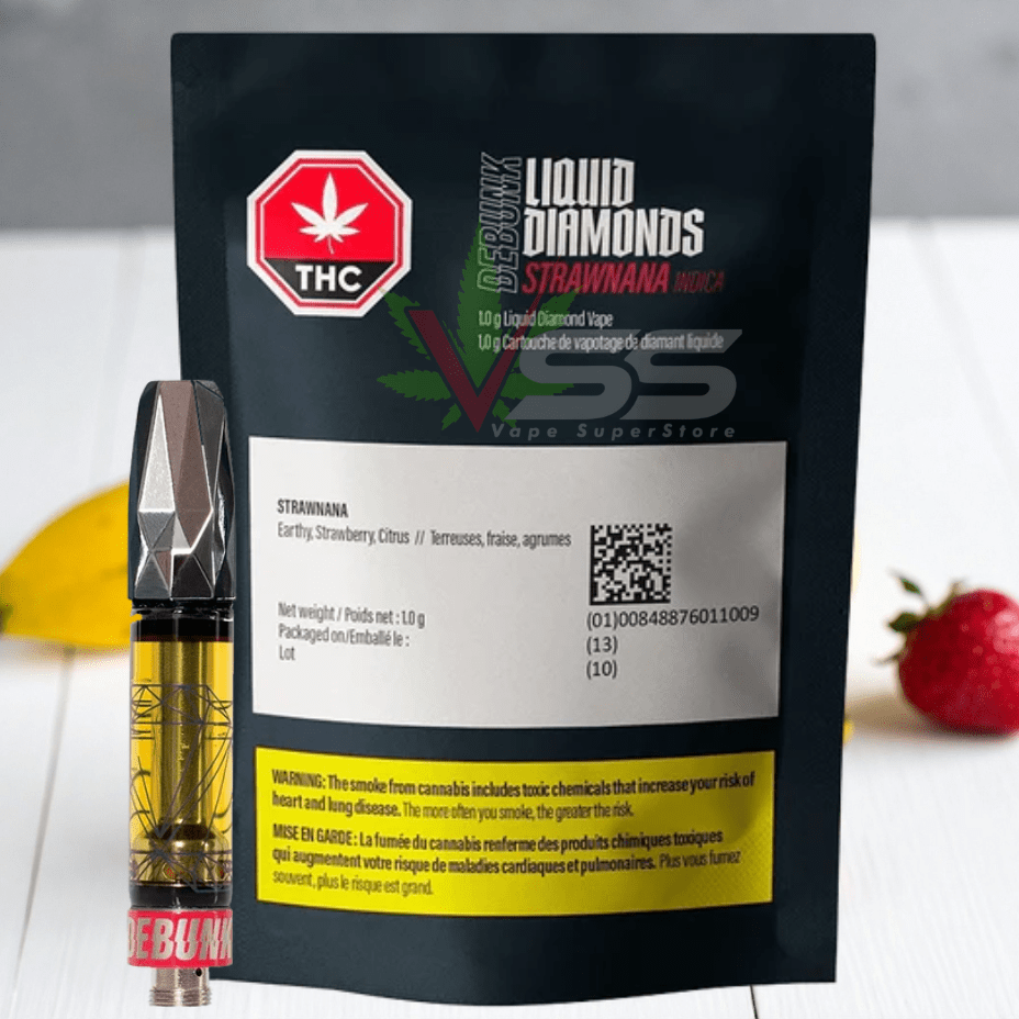 Debunk Strawnana Liquid Diamonds Vape Cartridge - 1g Morden Vape SuperStore and Cannabis Manitoba Canada
