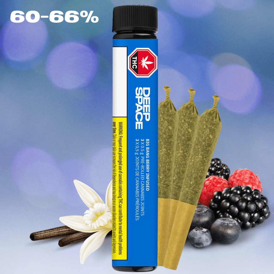 Deep Space Big Bang Berry Infused Pre-rolls - 3x0.5g Morden Vape SuperStore and Cannabis Manitoba Canada