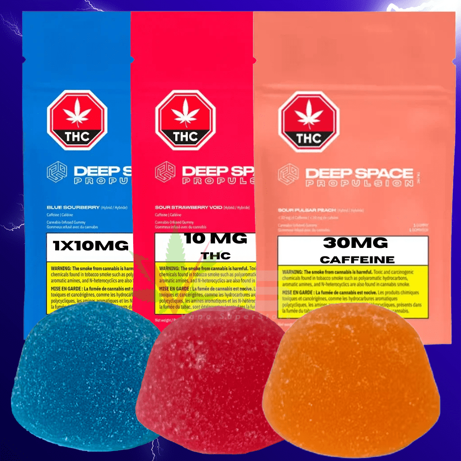 Deep Space Propulsion Sour Pulsar Peach Gummy - 1x10mg Morden Vape SuperStore and Cannabis Manitoba Canada