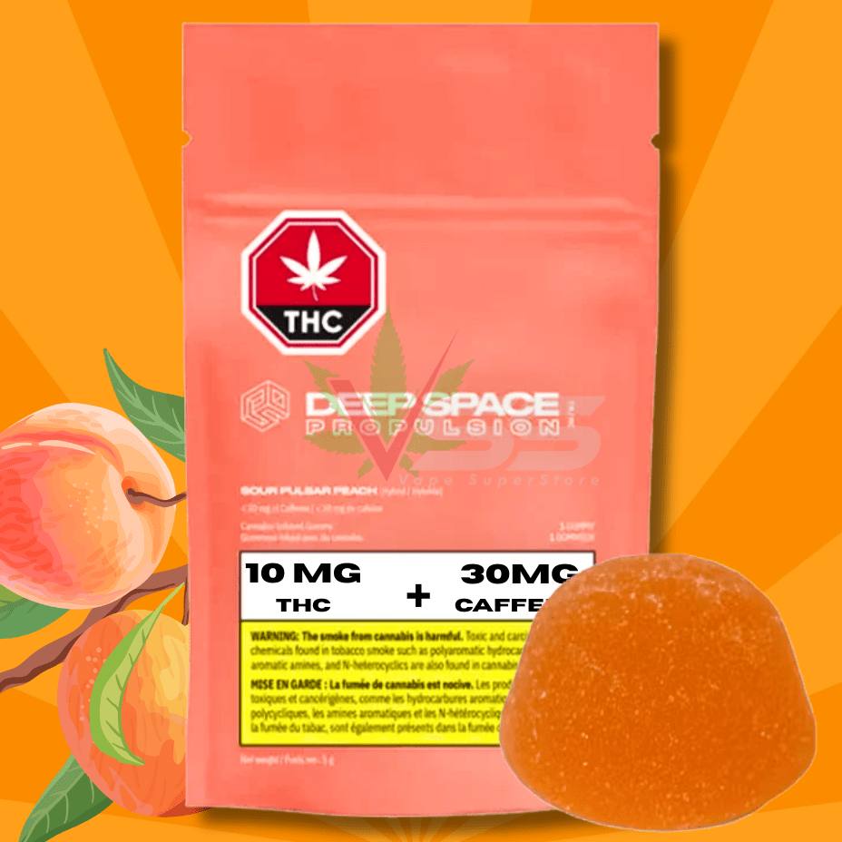 Deep Space Propulsion Sour Pulsar Peach Gummy - 1x10mg Morden Vape SuperStore and Cannabis Manitoba Canada