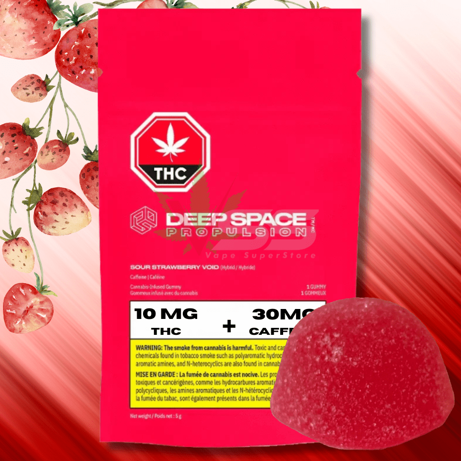 Deep Space Propulsion Sour Strawberry Void Gummy - 1x10mg Morden Vape SuperStore and Cannabis Manitoba Canada