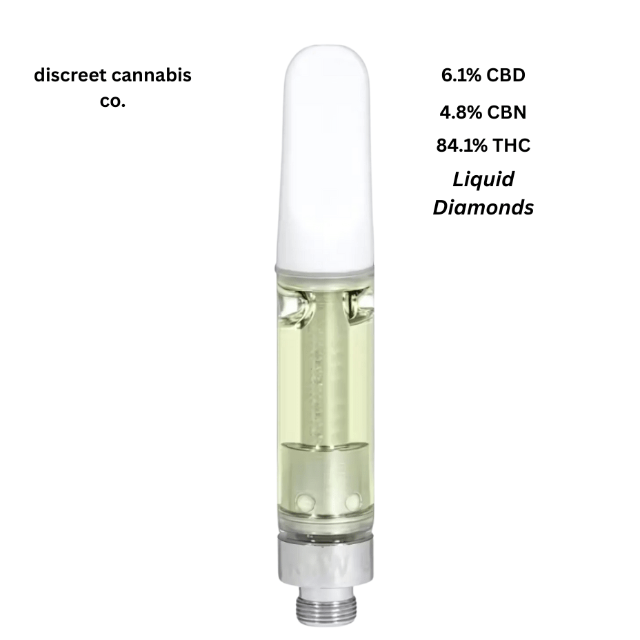 discreet Indica CBD/CBN Blend Liquid Diamonds Cartridge-1g 1g Morden Vape SuperStore and Cannabis Manitoba Canada