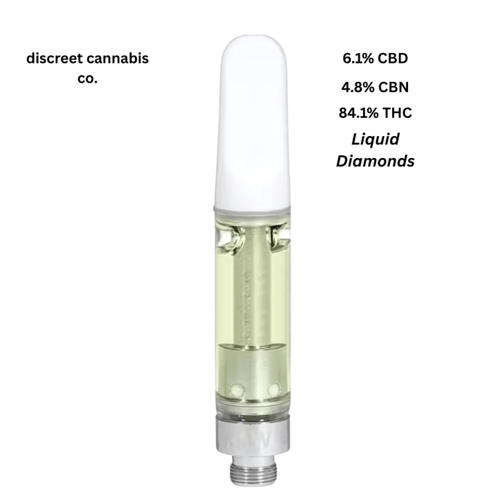 discreet Indica CBD/CBN Blend Liquid Diamonds Cartridge-1g 1g Morden Vape SuperStore and Cannabis Manitoba Canada