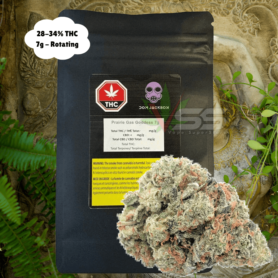 Dom Jackson Craft Cannabis Prairie Gas Goddess Flower - 7g Morden Vape SuperStore and Cannabis Manitoba Canada