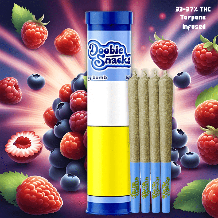Doobie Snacks Berry Bomb Pre-rolls 4x0.5g 4x0.5g Morden Vape SuperStore and Cannabis Manitoba Canada