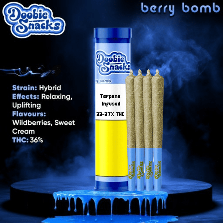 Doobie Snacks Berry Bomb Pre-rolls 4x0.5g 4x0.5g Morden Vape SuperStore and Cannabis Manitoba Canada