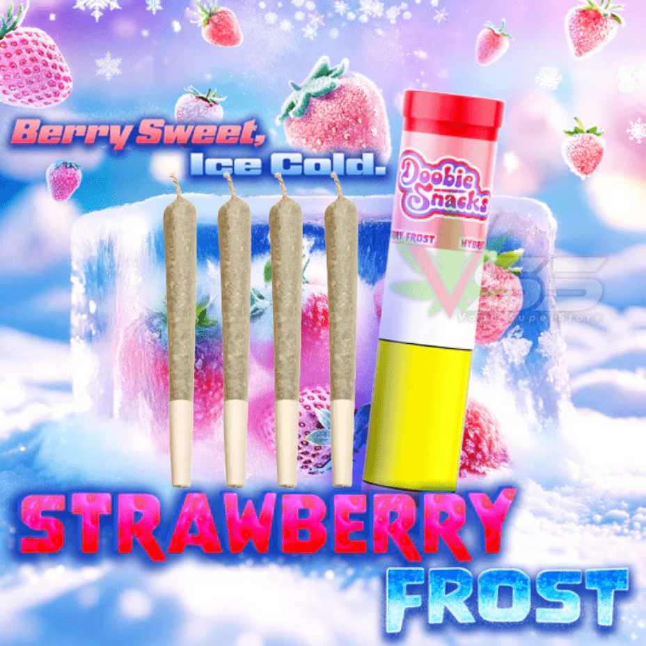 Doobie Snacks Strawberry Frost Infused Pre-rolls 4x0.5g Morden Vape SuperStore and Cannabis Manitoba Canada