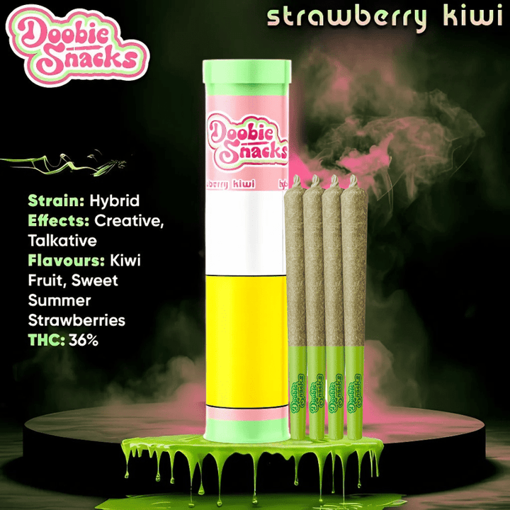 Doobie Snacks Strawberry Kiwi Pre-rolls 4x0.5g 4x0.5g Morden Vape SuperStore and Cannabis Manitoba Canada