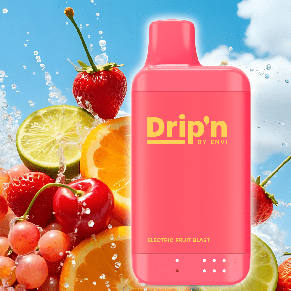 Drip'n by Envi 16K Disposable Vape - Electric Fruit Blast 8mL / 16000 Puffs / 20mg Morden Vape SuperStore and Cannabis Manitoba Canada