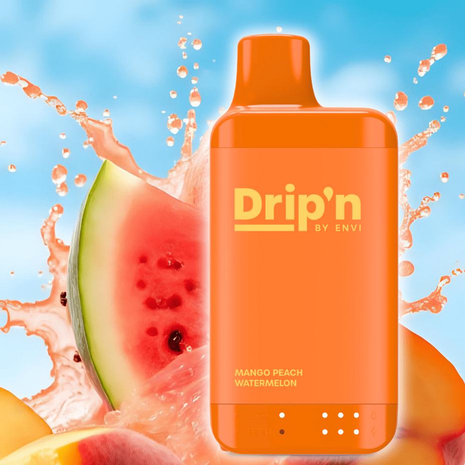 Drip'n by Envi 16K Disposable Vape - Mango Peach Watermelon 8mL / 16000 Puffs / 20mg Morden Vape SuperStore and Cannabis Manitoba Canada