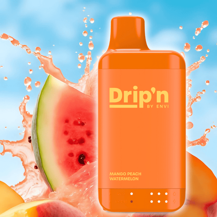 Drip'n by Envi 16K Disposable Vape - Mango Peach Watermelon 8mL / 16000 Puffs / 20mg Morden Vape SuperStore and Cannabis Manitoba Canada