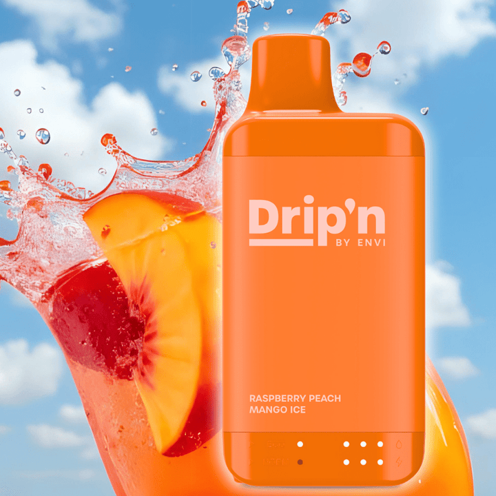Drip'n by Envi 16K Disposable Vape - Raspberry Peach Mango Ice 8mL / 16000 Puffs / 20mg Morden Vape SuperStore and Cannabis Manitoba Canada