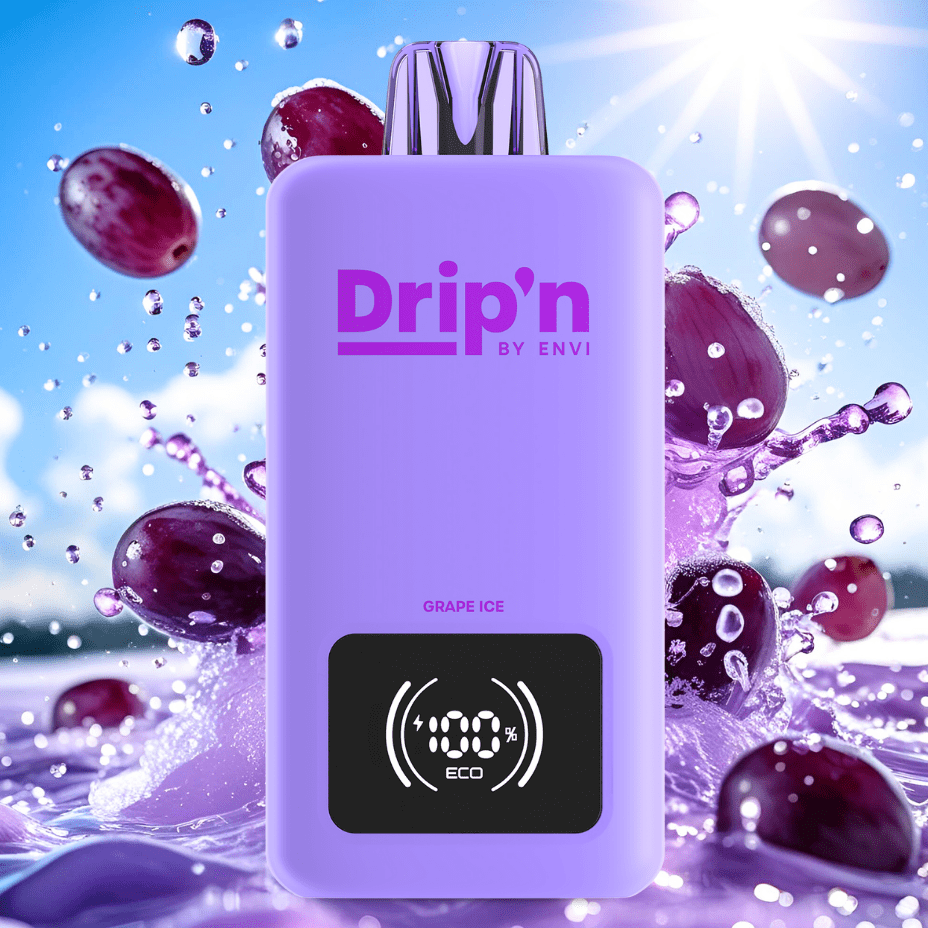 Drip'n by Envi 70K Disposable Vape - Grape Ice 26mL / 70000 Puffs / 20mg Morden Vape SuperStore and Cannabis Manitoba Canada